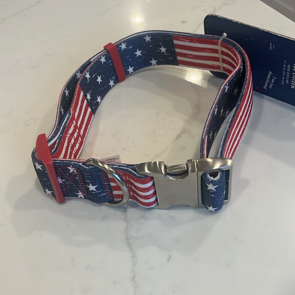 NWT XXL XXL YOULY Patriotic Dog Collar See description for size Pets